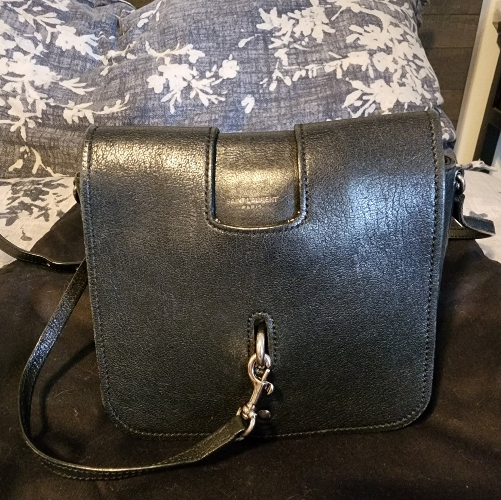 Saint Laurent Black Leather Small Charlotte Toy Crossbody Bag